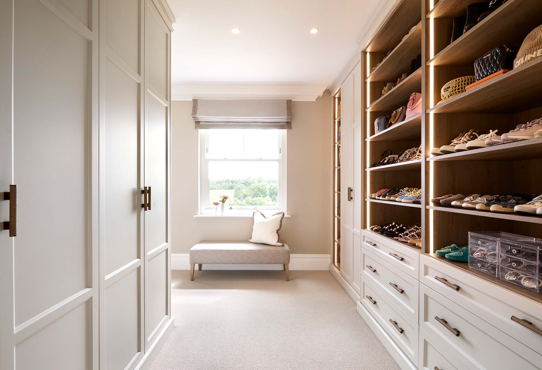 custom wardrobes and bedroom storage in a surrey home
