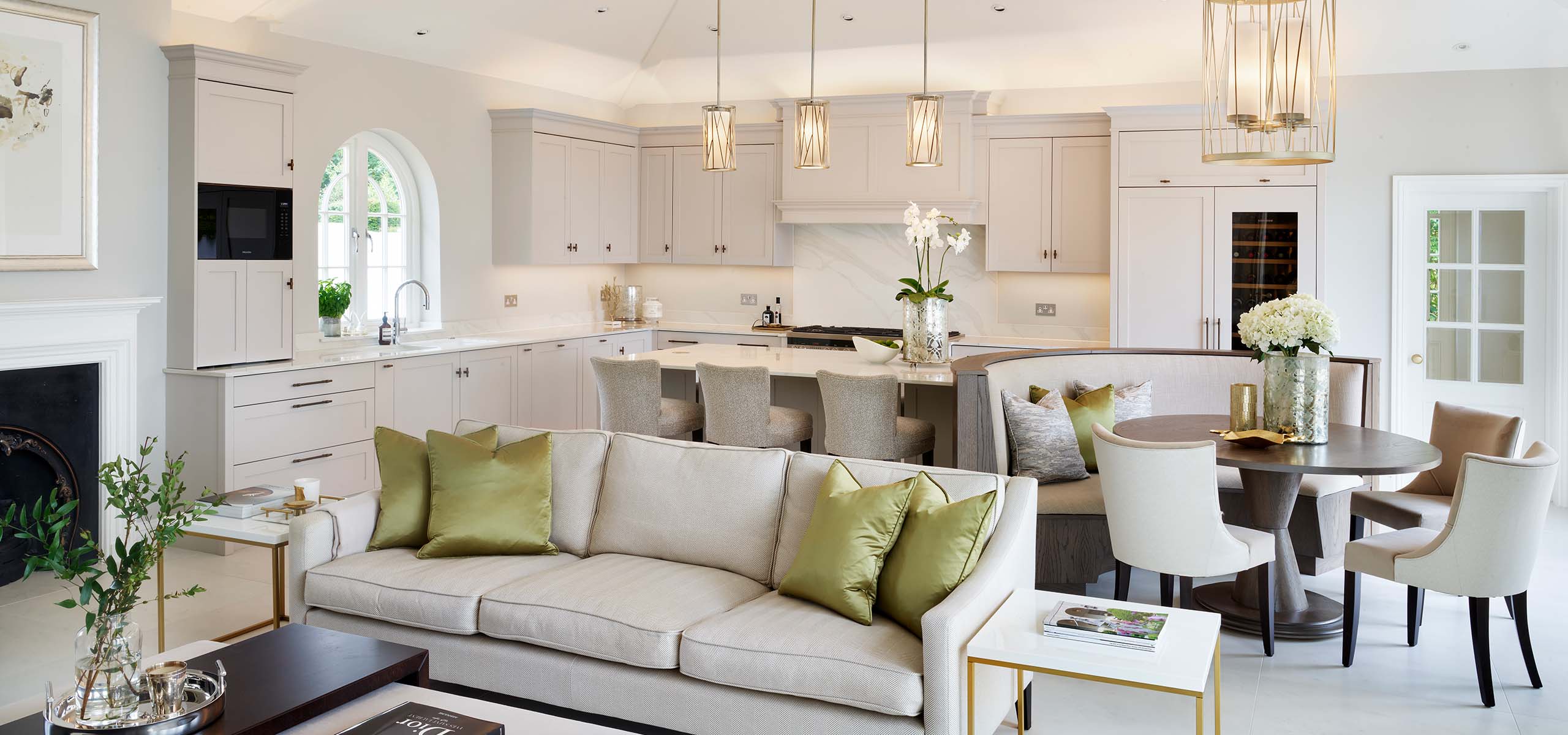 Bespoke Kitchen Living Space Perthshire Scotland Full View bespoke lyon layon kitchen full view in perthshire scotland