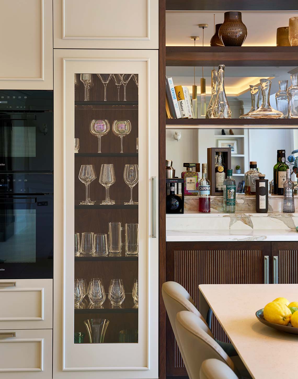 Cambridge Sorrento Bespoke Drinks Bar And Cabinetry Close Up
