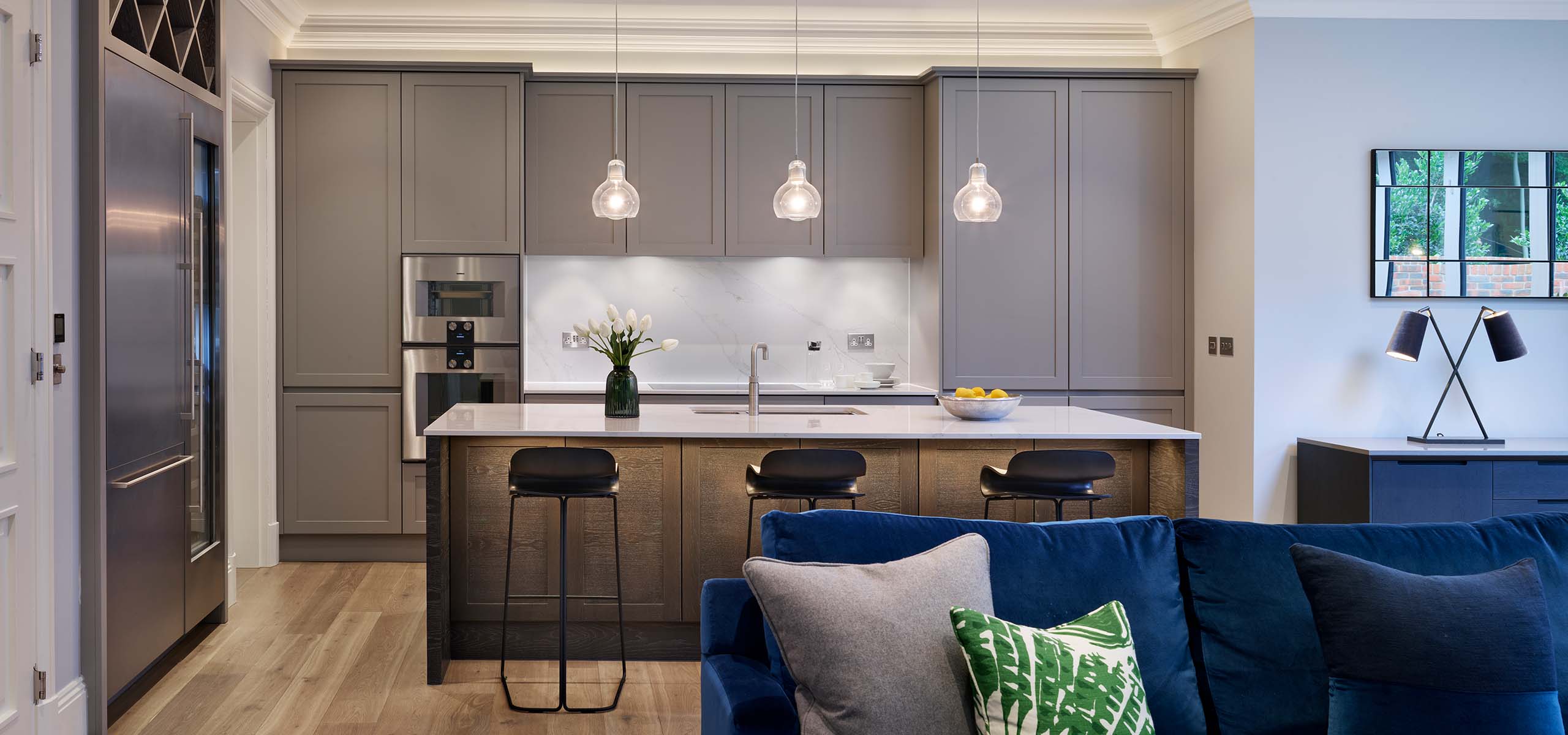 Winchester Hampshire Contemporary Kitchen Living Space Full View