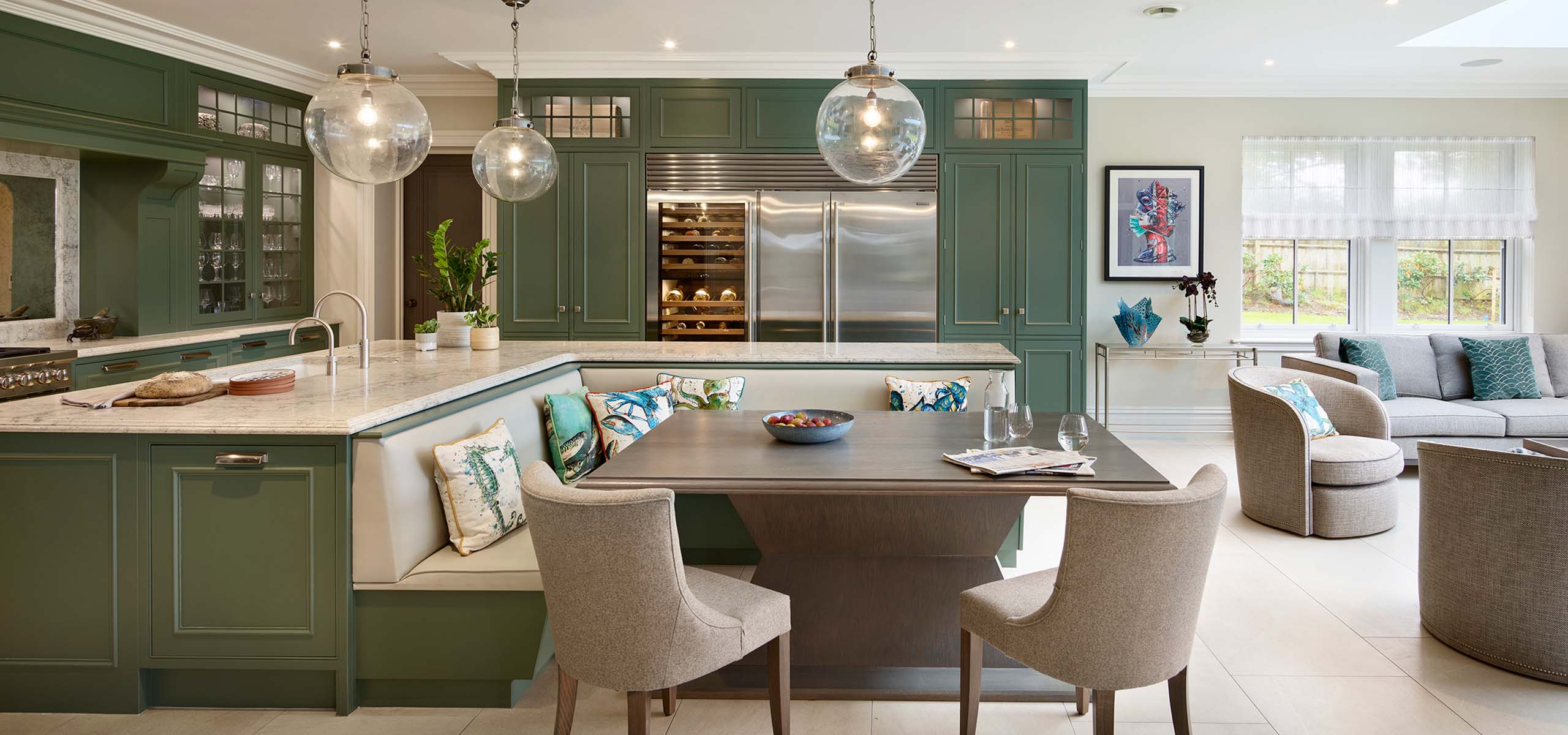 Classic Englemere Framed Bespoke Kitchen Dining Area Lincolnshire