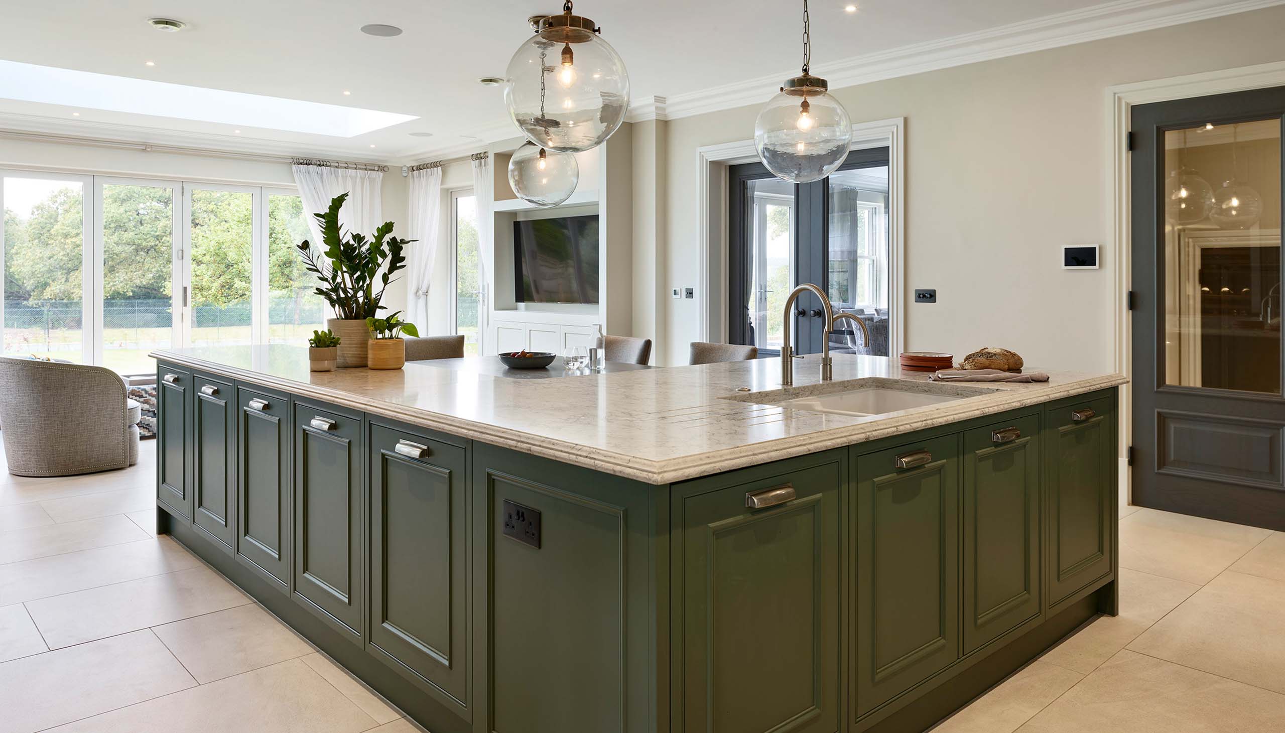 Classic Luxury Kitchen Island In Lincolnshire Home