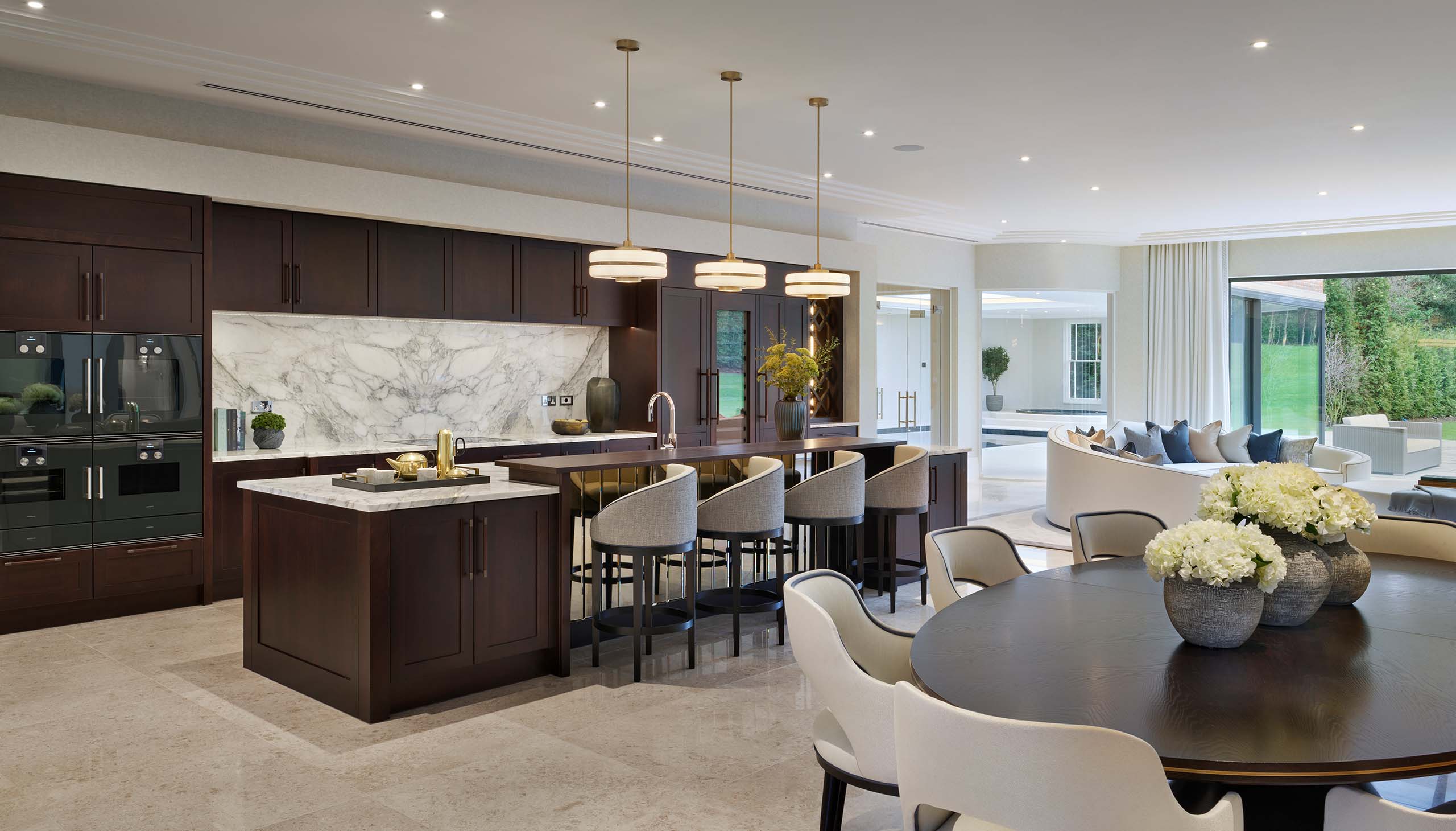 Wentworth Surrey Lyon Layon Bespoke Luxury Kitchen Dining Living Space
