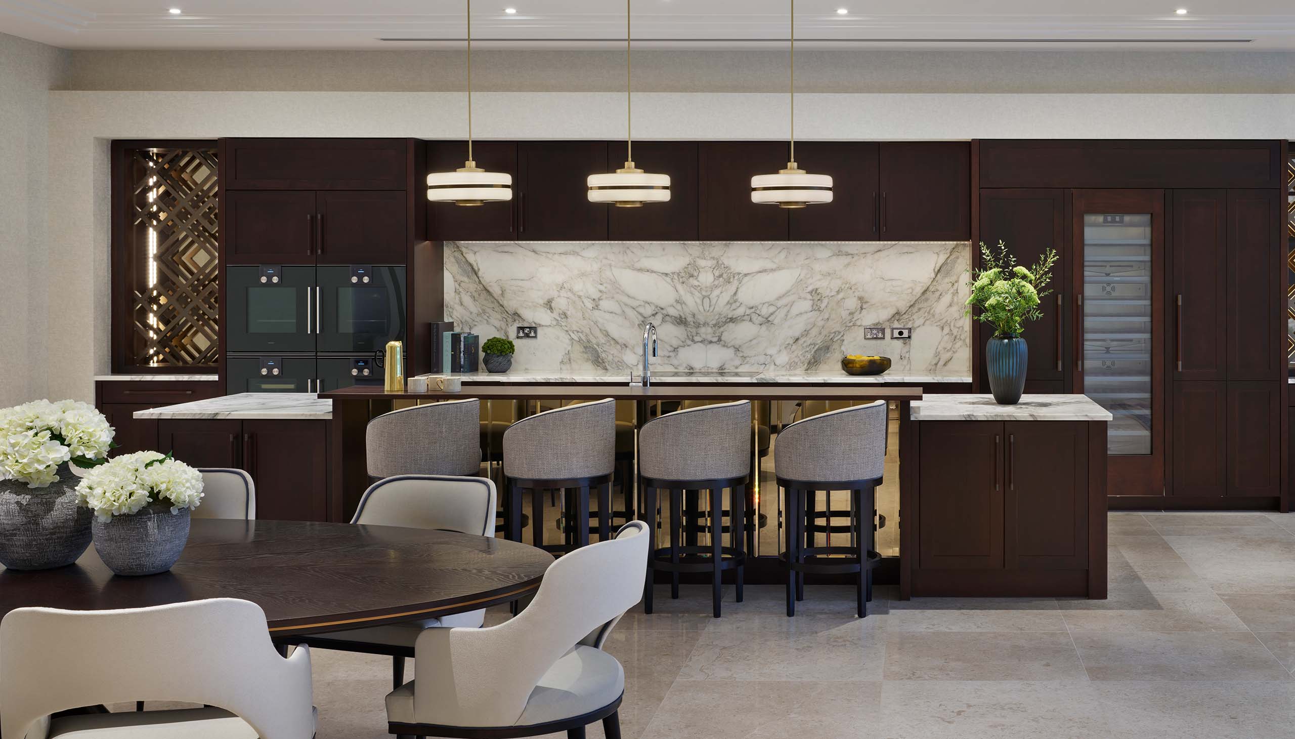 Wentworth Surrey Lyon Layon Bespoke Luxury Kitchen Island And Dining Table